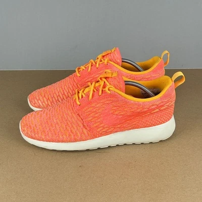 Nike Roshe One Flyknit Láser Naranja Zapatos Atléticos Para Mujer 8.5 Parte Superior Baja Con Cordones Foto 1 de 4