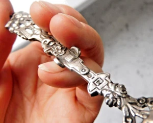 Apostellöffel Silber 800 Meistermarke Köpfe Figuren Zeichen Symbole Ritter Tempe - Bild 1 von 10