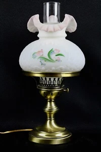Fenton Opal Satin Basketweave Family Sig. Bill Fenton Ltd. Edition Lamp - Picture 1 of 12