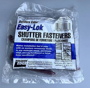 Builders Edge 3 in. Easy Lock Shutter Fasteners Total Of 12 Fasteners Brand New - Picture 1 of 2