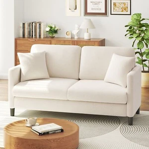 2-Seater Teddy Velvet Sofa Modern Couch Loveseat Settee Home Living Room NEW - Picture 1 of 11