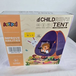 Aotipol Adventure Play Tent for Kids Indoor Playhouse Purple Ages 3+ NIB - Picture 1 of 6