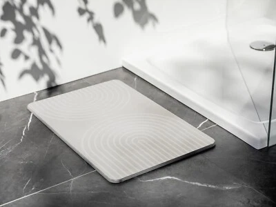 Natürliche Diatomit Badematte, 60 x 1 x 39 cm, wasserabsorbierende, rutschfest, - Bild 1 von 4