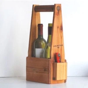 Meriwether wooden wine tote - Picture 1 of 9