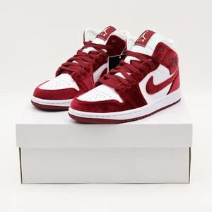 FZ3334-100 Nike Air Jordan 1 Mid Red Velvet (Damen) - Bild 1 von 10