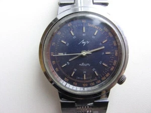 Rare vintage Soviet tachymeter scale watch LUCH quartz 1956 USSR - Bild 1 von 8