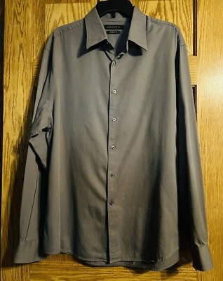 A[X]IST Axist dress shirt Gray textured weave ~ Size XXL - Image 1 of 4