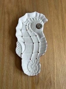 Seepferdchen weiß verwitterte Optik MUD PIE Deko Schale Strand Meer Marine Deko - Bild 1 von 6