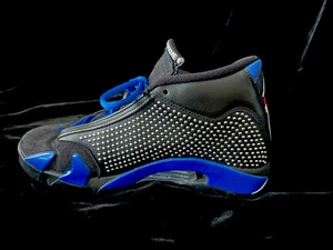 Jordan 14 Retro x Supreme Black Varsity Royal 2019 Size 8.5 Used Few Times - Picture 1 of 11