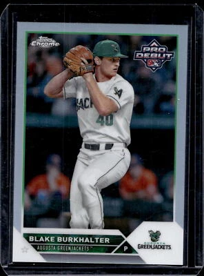 2023 Topps Pro Debut #PDC-187 Blake Burkhalter Chrome Refractor #/99 - Image 1 of 2