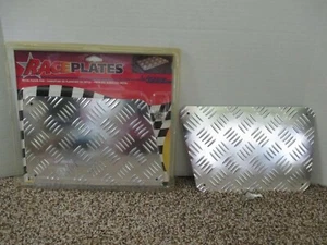 2 NEW ALPENA RACE PLATES METAL FLOOR PADS DIAMOND PLATE SHINY SILVER FINISH - Bild 1 von 5