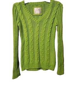 Justice Girls Sweater Chunky Knit, Green Pullover sweater, Size 10 - Picture 1 of 7