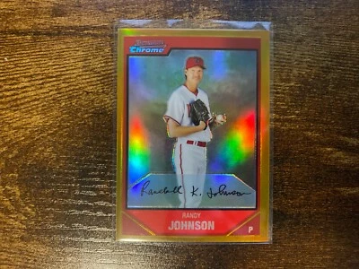 Bowman Chrome Randy Johnson Gold Refractor 2007/50 #72 Diamondbacks  Foto 1 de 2