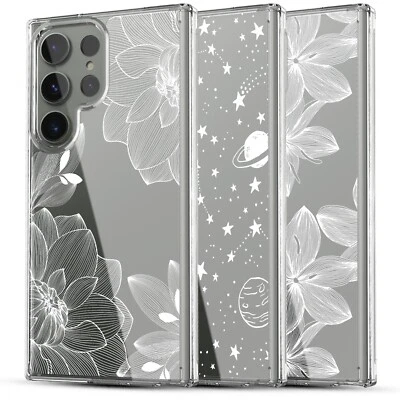 Samsung Galaxy S25 S25 Plus Ultra S24 S23 S22 Plus Ultra Clear Case with Design - Image 1 of 2