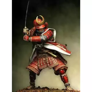 Kit modellino in resina 1/18 90 mm guerriero samurai giapponese non verniciato - Foto 1 di 3
