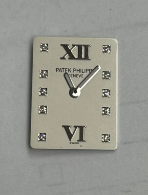 Patek Philippe Twenty 4 esfera plateada con diamantes con manecillas 💯 % auténtica Foto 1 de 4