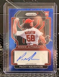 Packy Naughton 2022 Prizm Rookie Auto Blue Donut Circles #44/50 - Angels - Imagen 1 de 2