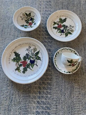 Portmeirion El Acebo y la Hiedra 5 Piezas Ajuste de Lugar COMO NUEVO Foto 1 de 4