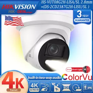 Hikvision OEM DS-2CD2387G2H-LISU/SL 8MP 4K Full ColorVu IP Camera PoE 2 vie audio - Foto 1 di 18