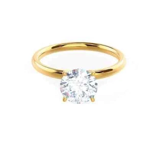 Anillo de boda de diamantes de corte redondo de 1 quilate cultivado en laboratorio certificado IGI 14 k - Imagen 1 de 9