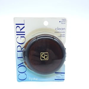 Vintage COVERGIRL Clean Pressed Powder NOXZEMA Compact 165 Tawny Fauve - Picture 1 of 3