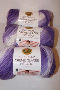 Lion Brand, Ice Cream Roving Dictation Yarn , Grape Raisin, 3 Skeins - Picture 1 of 3