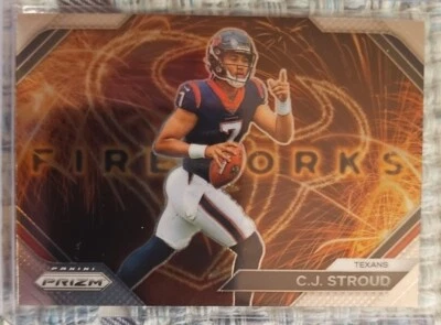 2023 Panini Prizm CJ Stroud Rookie Card RC Fireworks - Image 1 of 2