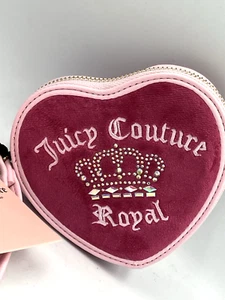 Juicy Couture Kingdom Med. nuovo con etichetta Portafoglio con doppia zip - velluto Raspberry Tart - Foto 1 di 7