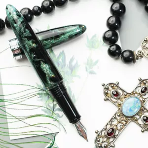 Pluma BENU, pluma estilográfica Minima Mystical Green Silver, pluma estilográfica, M - Imagen 1 de 4