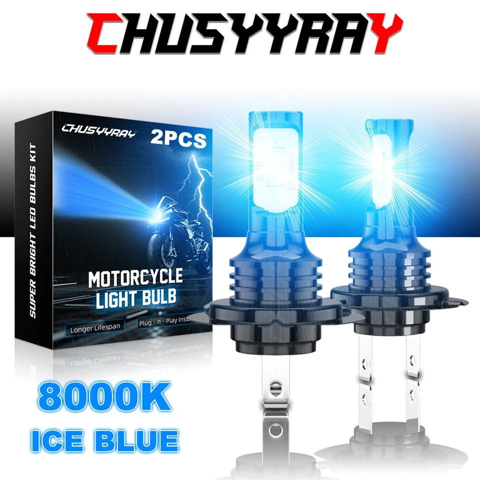 Faro LED azul para motocicleta Kawasaki Ninja 250R 2009 2010 2011 2012 H7 Foto 1 de 4