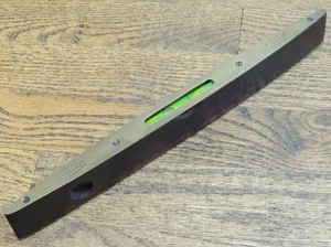 12” J. RABONE & SONS BIRMINGHAM No. 1625 WOOD & BRASS SPIRIT LEVEL-ANTIQUE TOOL - Picture 1 of 2