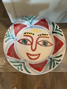 1 GIOVANNI DESIMONE M.C.M. ITALIAN POTTERY H.P. SUN PLATE 10" SIGNED Vtg 1965 - Picture 1 of 9