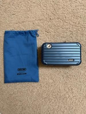 RIMOWA EVA Air First Class Amenity Kit Hard Case Metallic Blue (NEW & NEVER USE) - Image 1 of 4