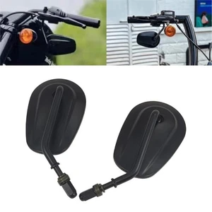 Chrome 8mm Rear View Side Mirrors Fit For Harley Sportster Touring Softail Dyna - Picture 1 of 11