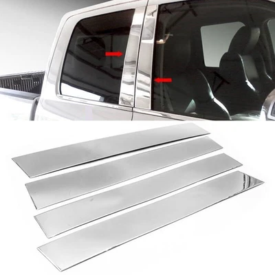Para Dodge Ram 1500 2019-2025 doble/cabina cuádruple acero inoxidable cromo poste de pilar Foto 1 de 4