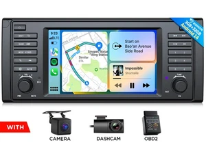 For BMW 5-series E39 1995-2003 CarPlay Android 14 Car Radio Stereo GPS Head Unit - Picture 1 of 21