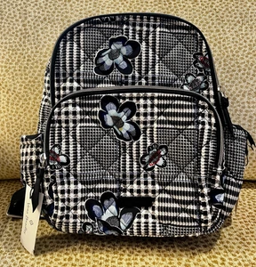 Vera Bradley Bedford Plaid Floral Performance Twill kleiner Rucksack Babytasche NEU - Bild 1 von 11