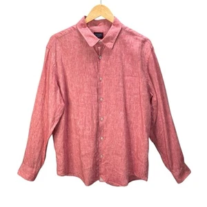 Untuckit Shirt Men Size XL Red 100 Linen Wrinkle Resistant Certan De May Resort - Picture 1 of 14