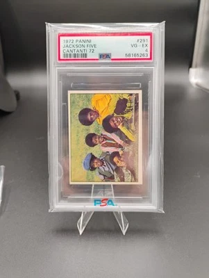 1972 年迈克尔·杰克逊新秀卡帕尼尼·坎蒂·杰克逊五号 #291 PSA VG-EX 4 — 第 1/2 张图片