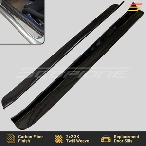 Scopione Carbon Fiber Door Sills Scuff Plates for Toyota 93-98 Supra A80 MK4 - Picture 1 of 6