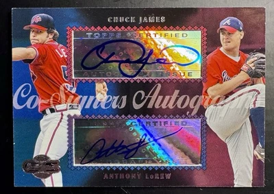2006 Topps Co-Signers Dual Autographs Chuck James, Anthony Lerew #CS-69 Braves - Image 1 of 2