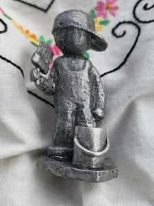 Walli Ortman Hudson Junge Maler Dose Pinsel Künstler Zinn Diorama Mini Figur - Bild 1 von 4