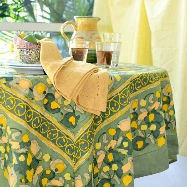 Couleur Nature Fruit Yellow/Green French Tablecloth -71 x 106 - Image 1 of 1