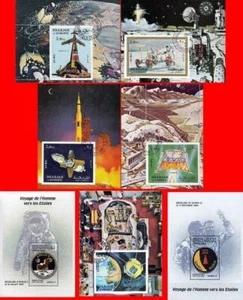 AJMAN / UAE / MADAGASCAR = USA in SPACE x12 (twelve) S/S APOLLO PROGRAM - Picture 1 of 2
