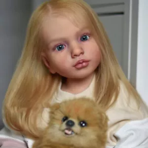 Kit bambola reborn dipinta 40" parte fai da te capelli lunghi non assemblata giocattolo regalo bambina - Foto 1 di 6