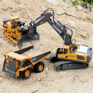Pelle Télécommandée RC 2.4G Pour Enfants, Camion de Construction avec Benne, Cad - Foto 1 di 12