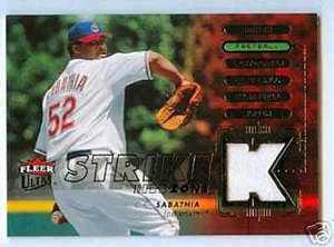 Camiseta usada C.C.SABATHIA 2007 FLEER ULTRA STRIKE ZONE JUEGO - Imagen 1 de 1