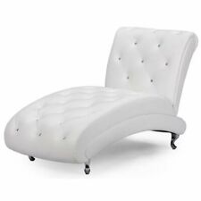 Baxton Studio Pease Contemporary Faux Leather Upholstered Crystal Button Tufted