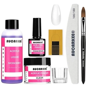 Acrylic Nail Kit with Primer Acrylic Powder & Liquid Brush Glue Set DIY Nail Kit - Picture 1 of 8