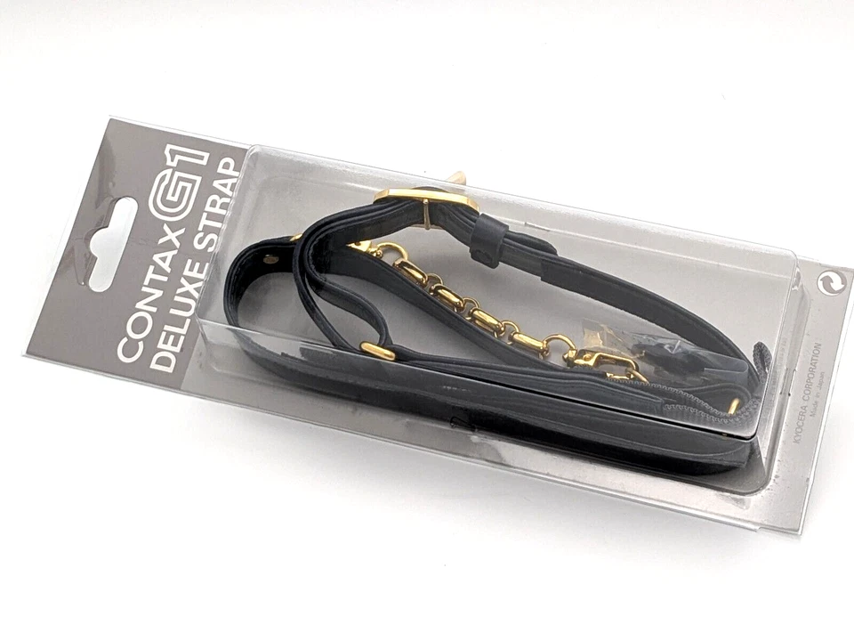 [New Unused] Contax Deluxe Strap with Gold Chain for G1 in Case from Japan - Image 1 of 4